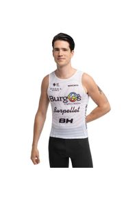 SIROKO - Męska kolarska podkoszulka potówka Burgos Burpellet BH x Siroko Siroko BBBH BL. Kolor: biały. Materiał: tkanina, skóra. Sport: kolarstwo