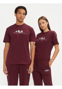 Fila T-Shirt Unisex Bedburg FAU0147 Bordowy Regular Fit. Kolor: czerwony. Materiał: bawełna #1