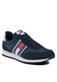 Tommy Jeans Sneakersy Tjm Runner Casual Ess EM0EM01351 Granatowy. Okazja: na co dzień. Kolor: niebieski. Materiał: materiał #3