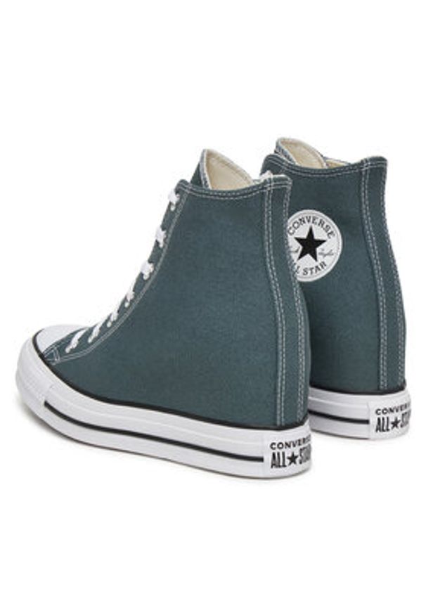 Converse Trampki Chuck Taylor All Star Wedge A13841C Zielony. Kolor: zielony. Materiał: materiał