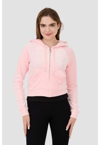 Juicy Couture - JUICY COUTURE Różowa bluza Madison Hoodie. Kolor: różowy