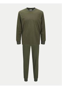 Jack & Jones Piżama Solid 12268536 Zielony Loose Fit. Kolor: zielony. Materiał: syntetyk #6