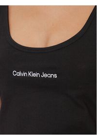 Calvin Klein Jeans Top Institutional J20J221064 Czarny Slim Fit. Kolor: czarny. Materiał: bawełna #6