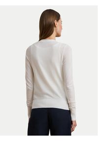 Lauren Ralph Lauren - LAUREN RALPH LAUREN Kardigan 200831710002 Biały Slim Fit. Kolor: biały. Materiał: bawełna