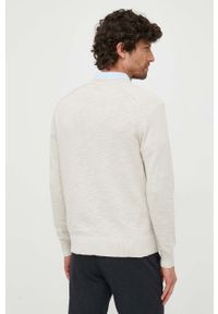 Calvin Klein sweter bawełniany kolor beżowy lekki. Kolor: beżowy. Materiał: bawełna. Długość rękawa: raglanowy rękaw #2
