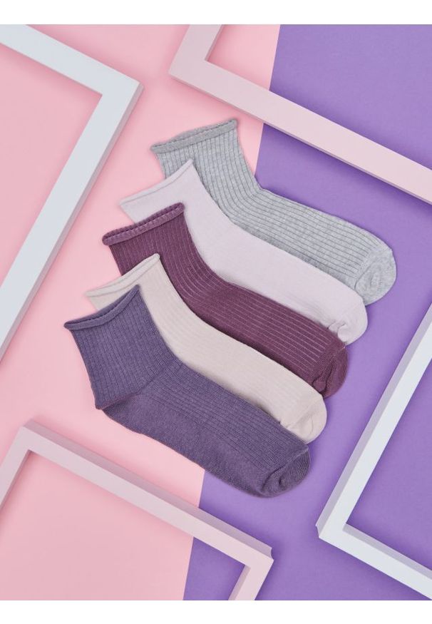 Sinsay - Skarpetki 5 pack - wielobarwny. Materiał: materiał, prążkowany