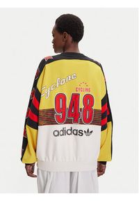 Adidas - adidas Bluza Archive Cycling JW0147 Żółty Oversize. Kolor: żółty. Materiał: bawełna