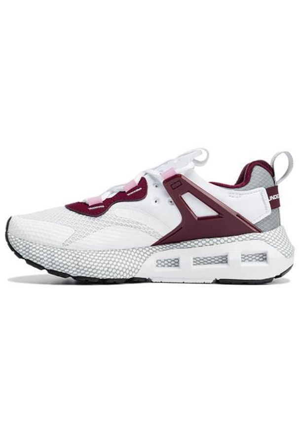 Buty do biegania damskie Under Armour Hovr Mega Mvmnt. Zapięcie: sznurówki. Kolor: biały. Materiał: syntetyk, tkanina, materiał. Szerokość cholewki: normalna. Sport: turystyka piesza