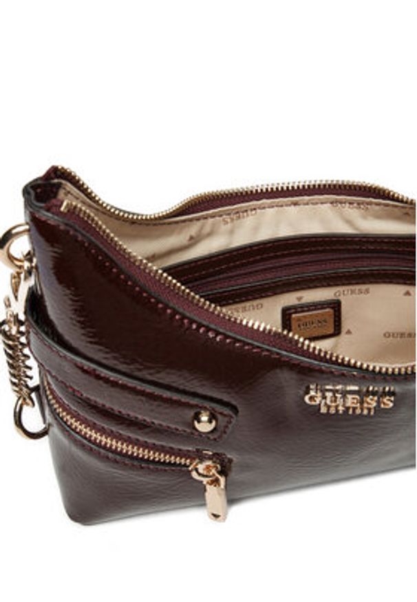 Guess Torebka Trissa HWTG93 45180 Bordowy. Kolor: czerwony. Materiał: skórzane