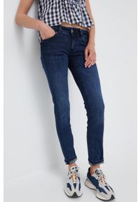 Pepe Jeans jeansy damskie medium waist. Kolor: niebieski