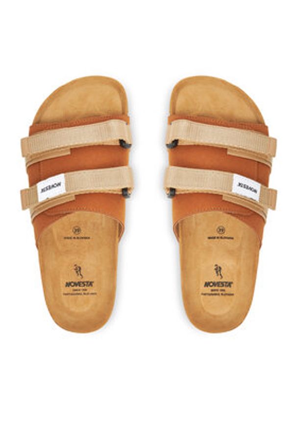 Novesta Klapki Partisan N358001-308744MAR Brązowy. Kolor: brązowy. Materiał: skóra