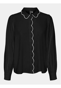 Vero Moda Koszula Gigi 10303039 Czarny Regular Fit. Kolor: czarny. Materiał: wiskoza