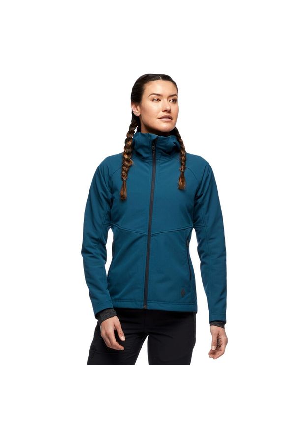 Bluza turystyczna rozpinana damska Black Diamond Element Hoody. Kolor: niebieski. Sport: wspinaczka