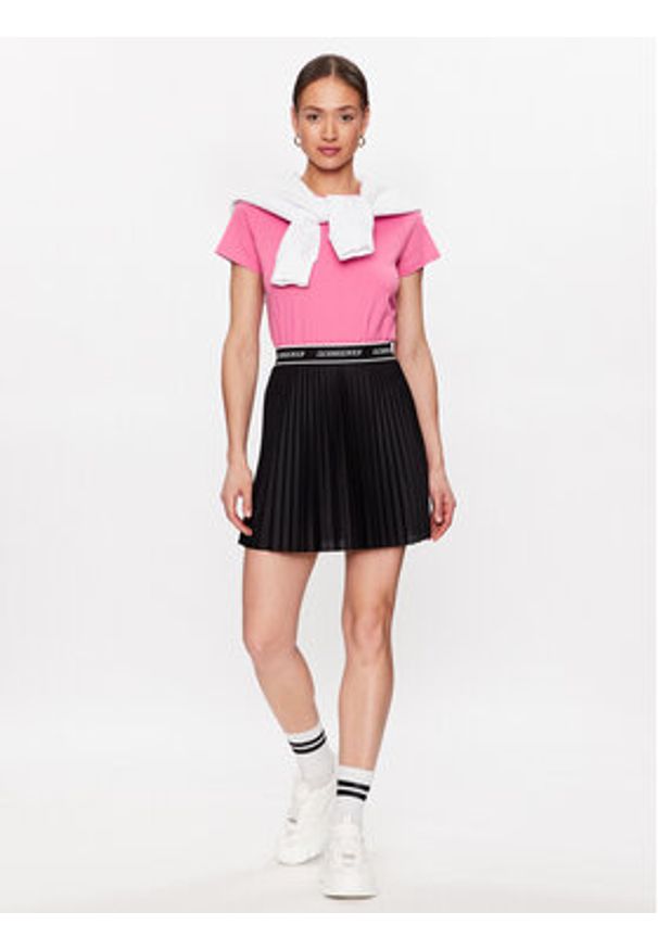 Lacoste Spódnica plisowana JF4342 Czarny Regular Fit. Kolor: czarny. Materiał: syntetyk