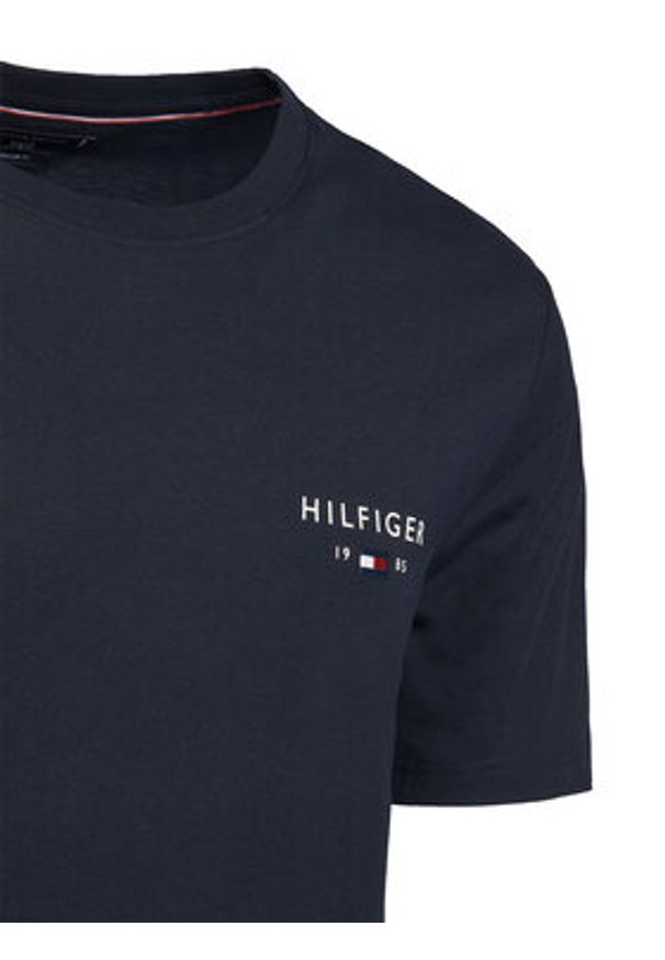 TOMMY HILFIGER - Tommy Hilfiger T-Shirt Brand Love MW0MW41456 Granatowy Regular Fit. Kolor: niebieski. Materiał: bawełna