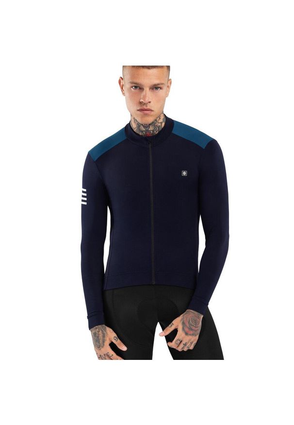 SIROKO - Koszulka rowerowa termoaktywna męska M4 Cubilla. Kolor: niebieski. Materiał: tkanina. Sport: kolarstwo