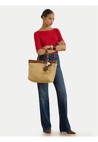 Lauren Ralph Lauren - LAUREN RALPH LAUREN Bluzka 200654963200 Czerwony Slim Fit. Kolor: czerwony. Materiał: bawełna #3