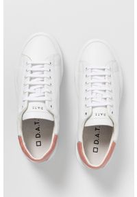 D.A.T.E. Buty skórzane kolor biały na platformie. Nosek buta: okrągły. Zapięcie: sznurówki. Kolor: biały. Materiał: skóra. Obcas: na platformie #3