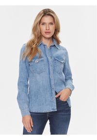 Guess Koszula jeansowa W4RH75 D59K1 Niebieski Regular Fit. Kolor: niebieski. Materiał: jeans, bawełna