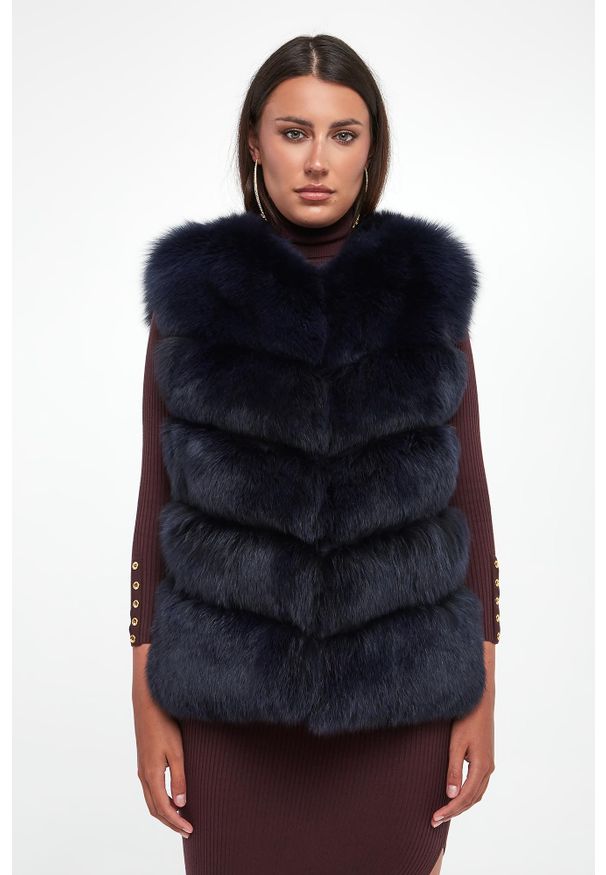 Suprema - Kamizelka damska futrzana z lisa SUPREMA. Materiał: futro
