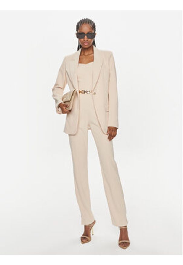 Marciano Guess Marynarka 4GGN10 7074A Beżowy Regular Fit. Kolor: beżowy. Materiał: wiskoza