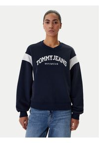 Tommy Jeans Bluza Varsity DW0DW22365 Granatowy Boxy Fit. Kolor: niebieski. Materiał: bawełna #1