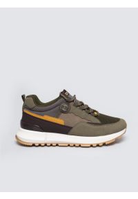 Big-Star - Sneakersy męskie khaki RR174280 303. Nosek buta: okrągły. Kolor: zielony. Materiał: guma