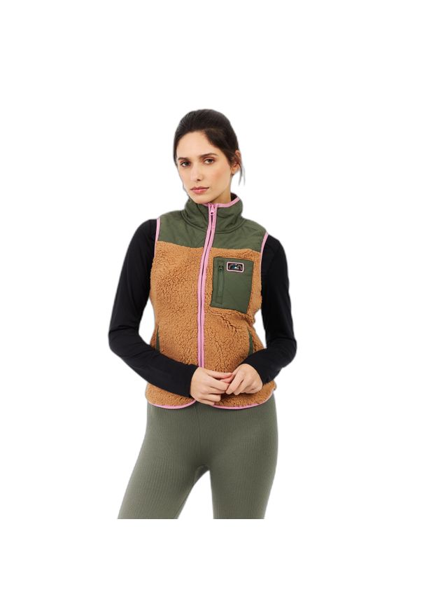 Damska kurtka bez rękawów Protest Try. Kolor: brązowy. Długość rękawa: bez rękawów