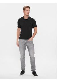 Calvin Klein Jeans Polo Embro Badge J30J325269 Czarny Slim Fit. Typ kołnierza: polo. Kolor: czarny. Materiał: bawełna