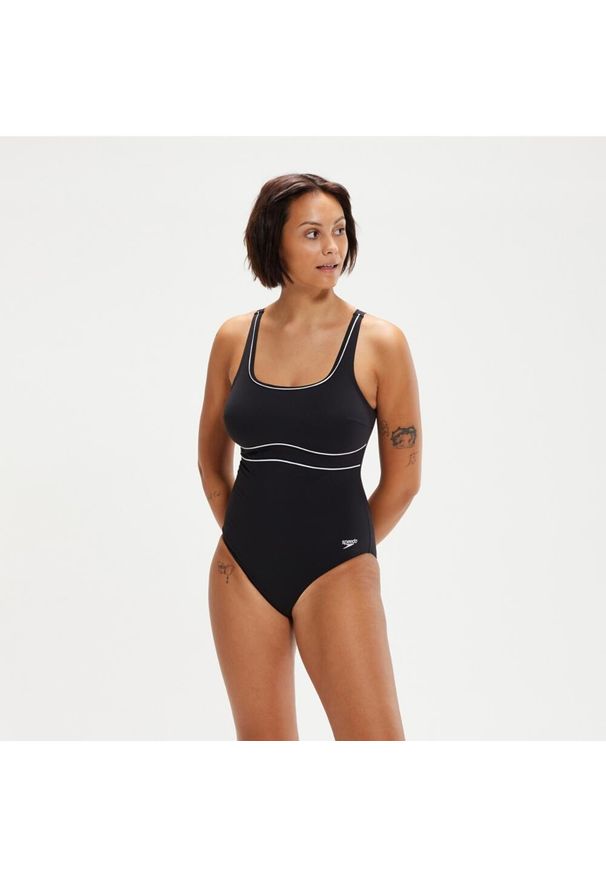 Strój pływacki jednoczęściowy Speedo New Contour Eclipse. Kolor: czarny. Materiał: elastan, poliamid