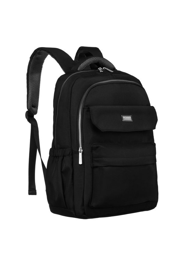 Plecak podręczny Peterson PTN CPY-02 czarny. Kolor: czarny. Materiał: tkanina, nylon