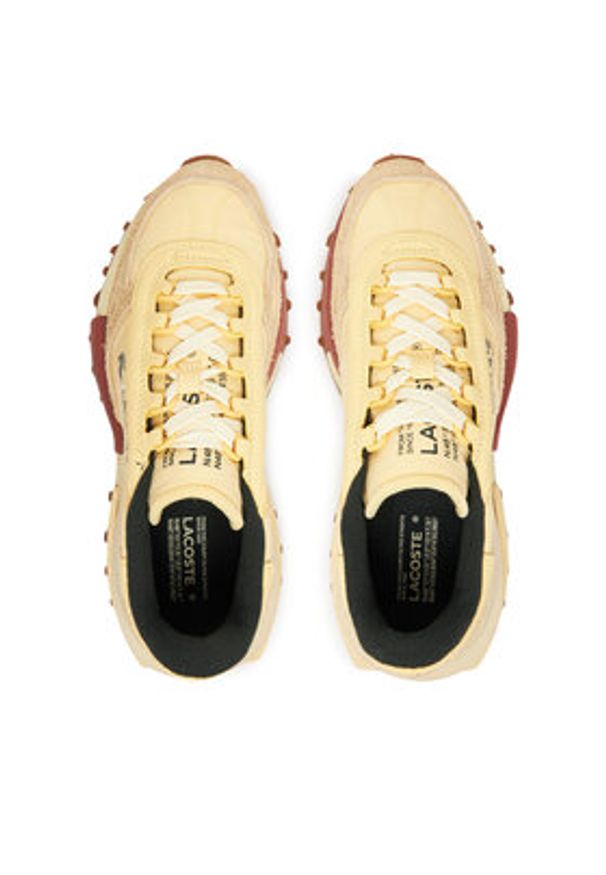 Lacoste Sneakersy Elite Active 7-50SFA0078 Żółty. Kolor: żółty. Materiał: materiał