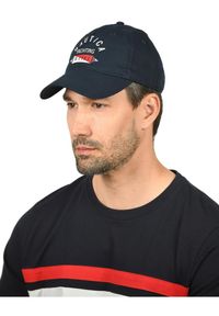 Czapka z daszkiem Nautica Artic Strapback. Kolor: niebieski