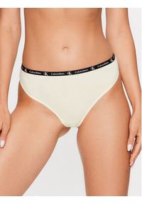 Calvin Klein Underwear Komplet 2 par stringów 000QD3990E Kolorowy. Materiał: bawełna. Wzór: kolorowy