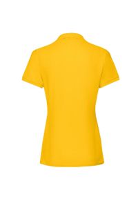FRUIT OF THE LOOM - Damska Koszulka Polo Premium Plain. Typ kołnierza: polo. Kolor: żółty, pomarańczowy, wielokolorowy
