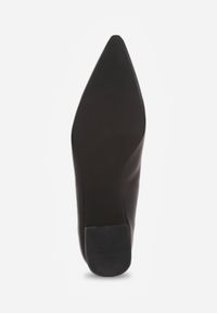 Born2be - Czarne Czółenka Vices na Obcasie ze Skórzaną Wkładką Asvanis. Okazja: na co dzień. Kolor: czarny. Materiał: skóra. Obcas: na obcasie. Styl: casual, klasyczny, elegancki. Wysokość obcasa: średni #3