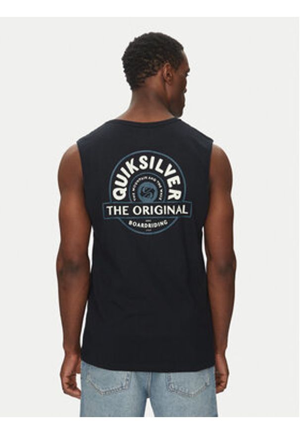 Quiksilver Tank top EQYZT08029 Czarny Relaxed Fit. Kolor: czarny. Materiał: bawełna