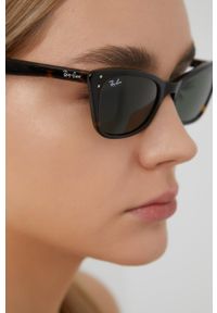 Ray-Ban okulary przeciwsłoneczne damskie kolor czarny. Kolor: czarny #6