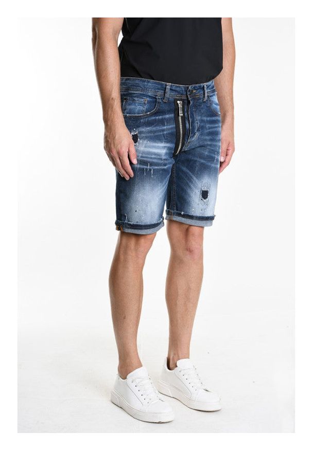 Xagon Man Szorty | P25032UM256Z | Mężczyzna | Niebieski. Okazja: na co dzień, na spacer. Kolor: niebieski. Materiał: bawełna, elastan. Długość: długie. Styl: klasyczny, elegancki, vintage, casual