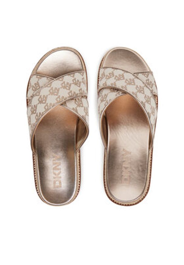 DKNY Espadryle K1564874 Beżowy. Kolor: beżowy. Materiał: materiał