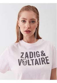 Zadig&Voltaire T-Shirt Omma JWTS01508 Różowy Relaxed Fit. Kolor: różowy. Materiał: bawełna #4