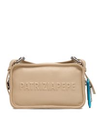 Patrizia Pepe Torebka 2B0153/L113-R874 Beżowy. Kolor: beżowy. Materiał: skórzane