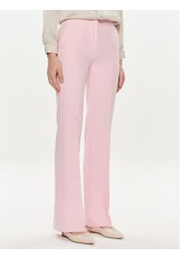 Maryley Spodnie materiałowe 24EB587/43OR Różowy Wide Leg. Kolor: różowy. Materiał: syntetyk