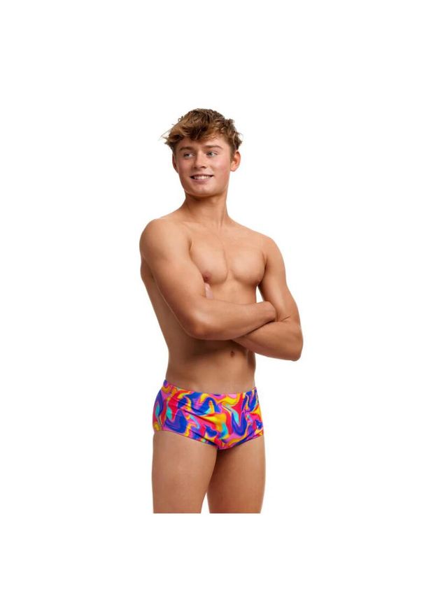 FUNKITA - Kąpielówki chłopięce spodenki bokserki szybkoschnące Funky Trunks Summer Swirl. Kolor: czerwony, różowy, wielokolorowy