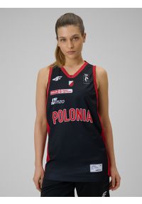 4f - 4F Koszulka meczowa replika wyjazdowa z sezonu 2025/26 damska 4F x Polonia Warszawa - czarna 3XL. Kolor: czarny. Materiał: dzianina. Wzór: nadruk. Sport: fitness #1