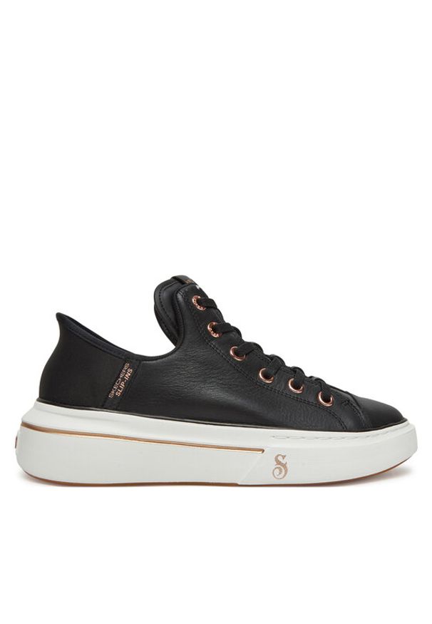 skechers - Skechers Sneakersy 186001/BLK Czarny. Kolor: czarny. Materiał: skóra