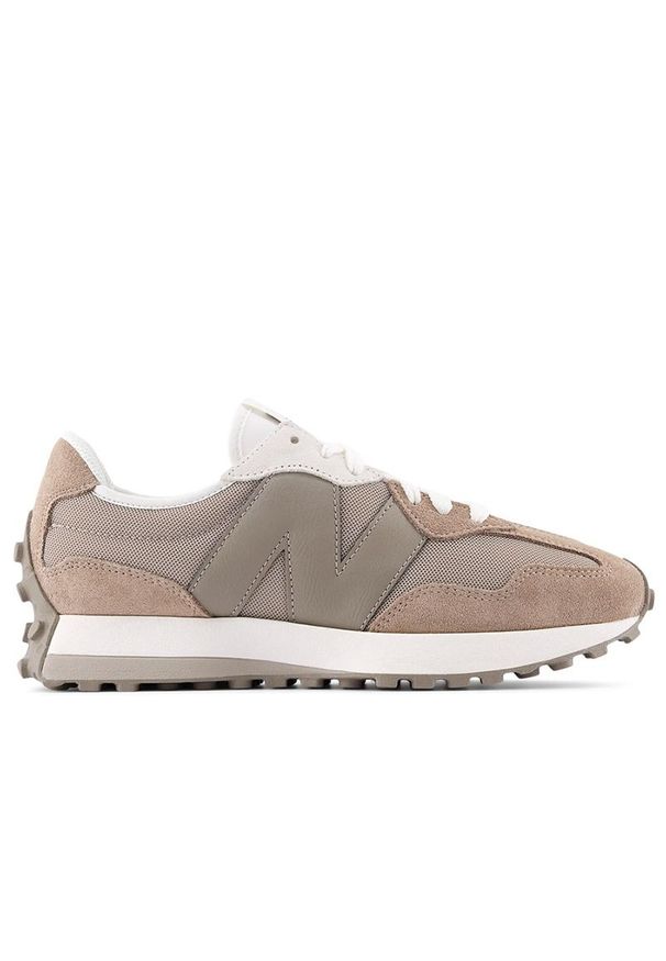 Buty unisex New Balance U327LNC - brązowe. Okazja: na co dzień. Zapięcie: sznurówki. Kolor: brązowy. Materiał: zamsz, skóra, materiał, guma, prążkowany. Szerokość cholewki: normalna
