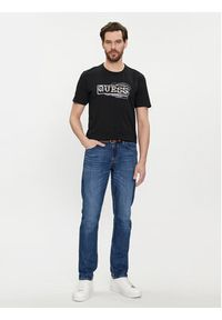 Guess T-Shirt M4GI26 J1314 Czarny Slim Fit. Kolor: czarny. Materiał: bawełna