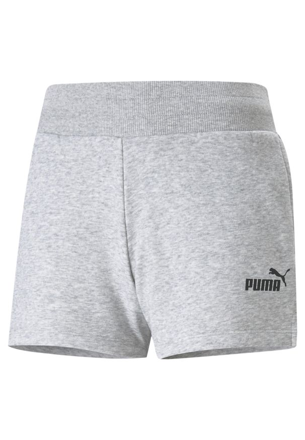 Puma - Damskie szorty dresowe Active PUMA Light Gray Heather. Kolor: wielokolorowy, szary, czarny. Materiał: dresówka. Sezon: lato. Sport: fitness