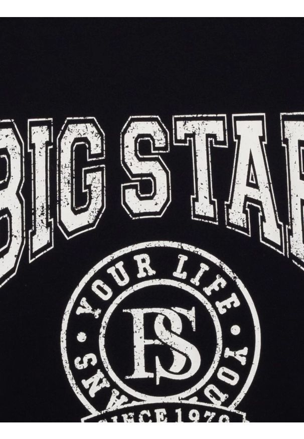 Big-Star - Koszulka chłopięca z nadrukiem czarna Mauter 906. Okazja: na co dzień, na uczelnię. Kolor: czarny. Materiał: dzianina, jeans, dresówka. Wzór: nadruk. Styl: casual, klasyczny, młodzieżowy